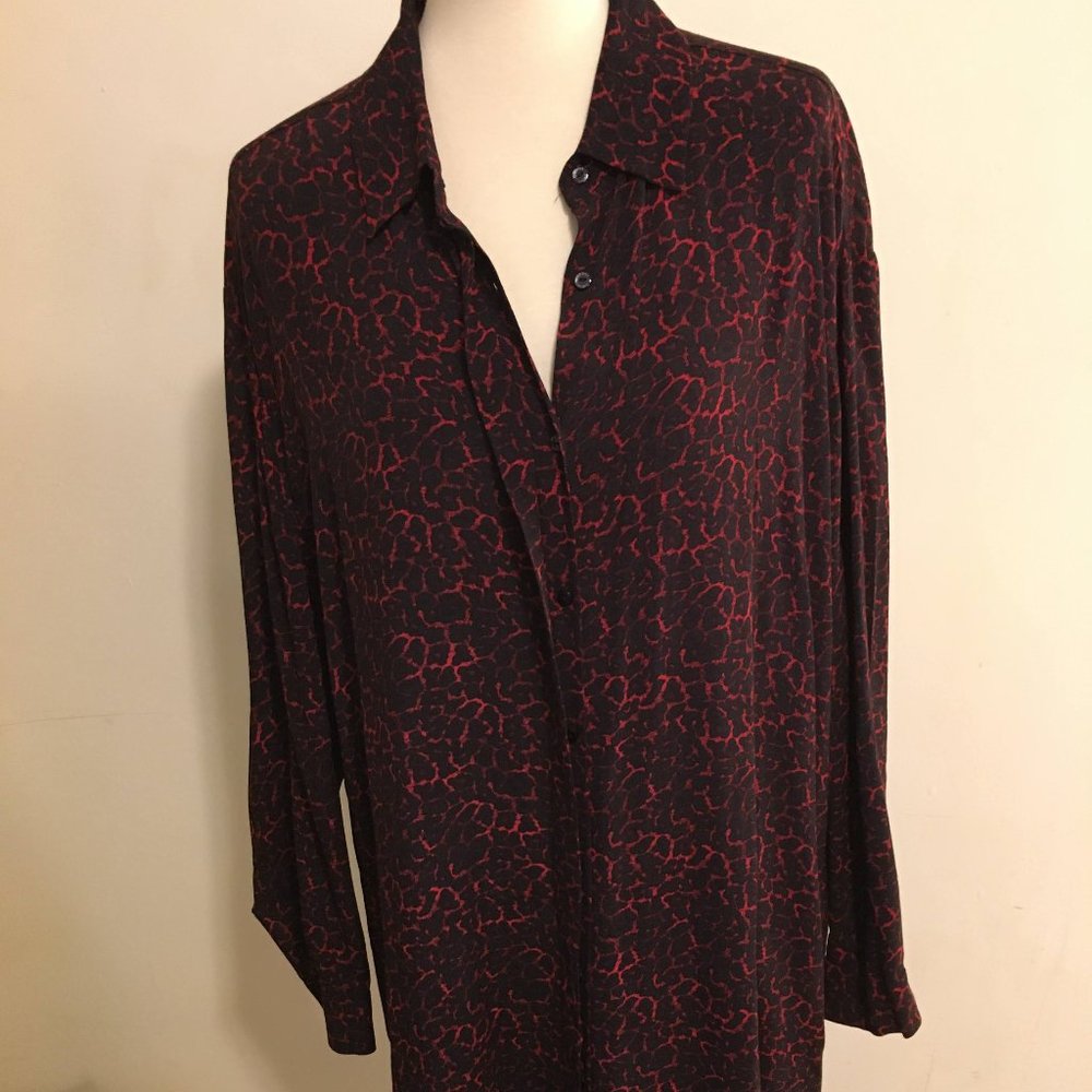 Marina Sport Long Sleeve Red Cheetah Print Dress - Gem